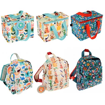 Lunch bags and backpack
