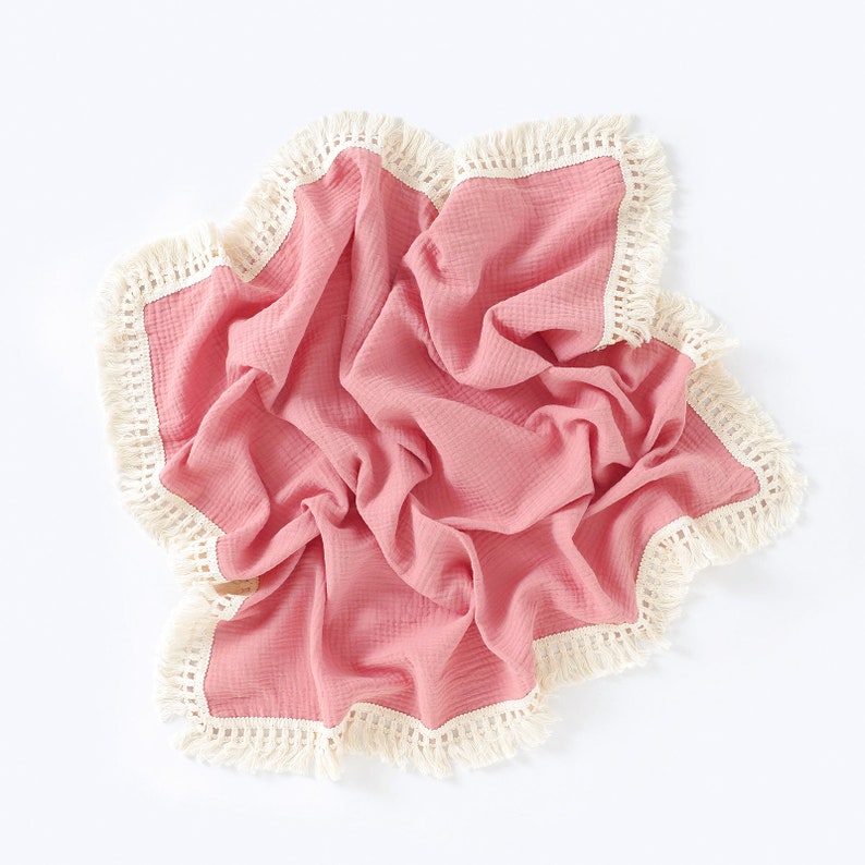 Blanket Muslin Tassel Personalised (Various Colours) Neutrum Bear