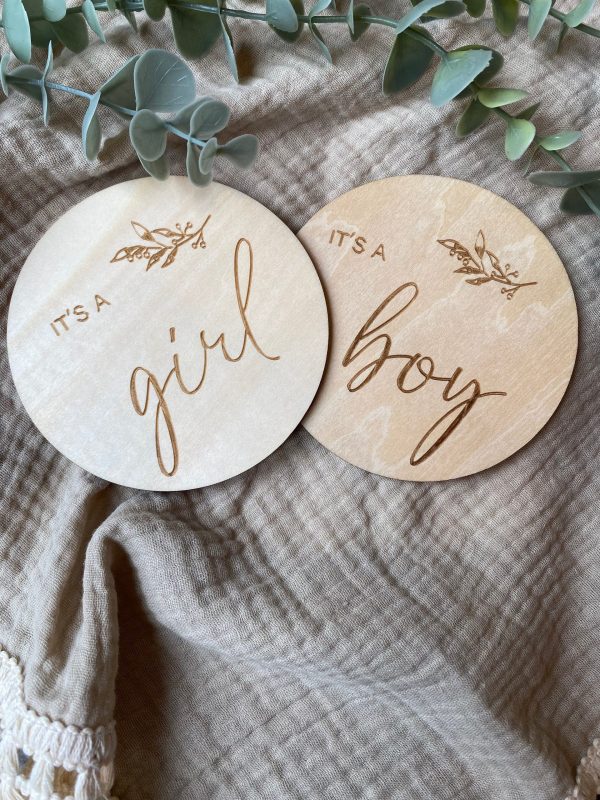 Gender Reveal plaque - Doubled Sided