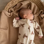 Organic Sleepsuit - Bear Pattern