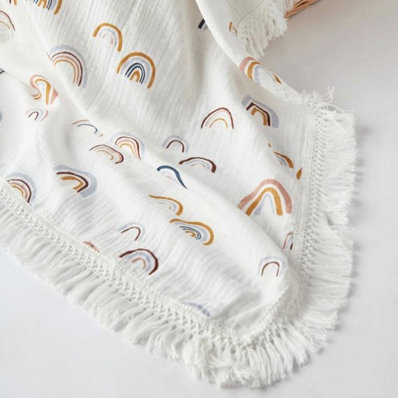 Personalised Embroidered Muslin Blanket