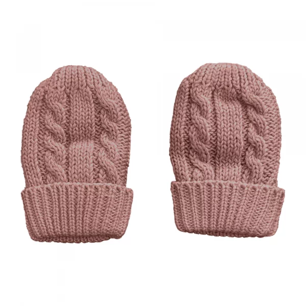 Knitted Mittens – Cotton – Pink