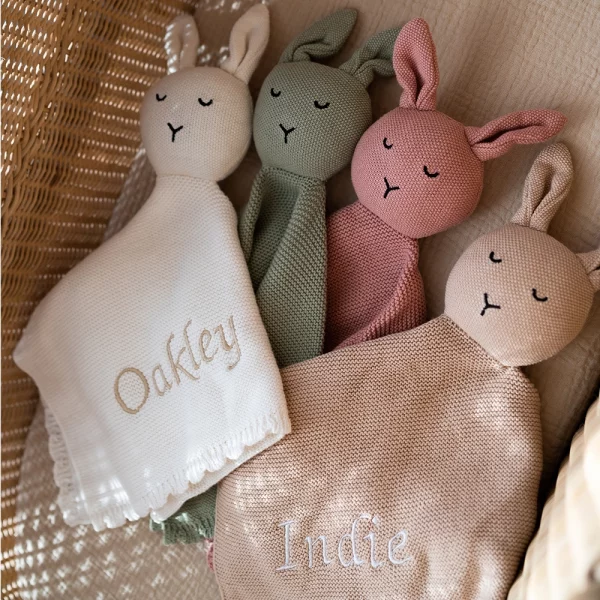 Luxe Knitted Bunny Comforter