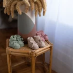 Knitted Booties - Organic Cotton - Coffee