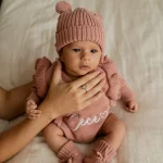 Knitted Legless Frill Romper, Hat & Booties Set - Organic Cotton
