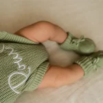 Knitted Legless Ribbed Romper, Hat & Booties Set - Organic Cotton