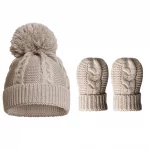 Pom Hat & Mittens Set