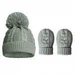 Pom Hat & Mittens Set