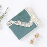 Blanket - Muslin Tassel - Steel Blue